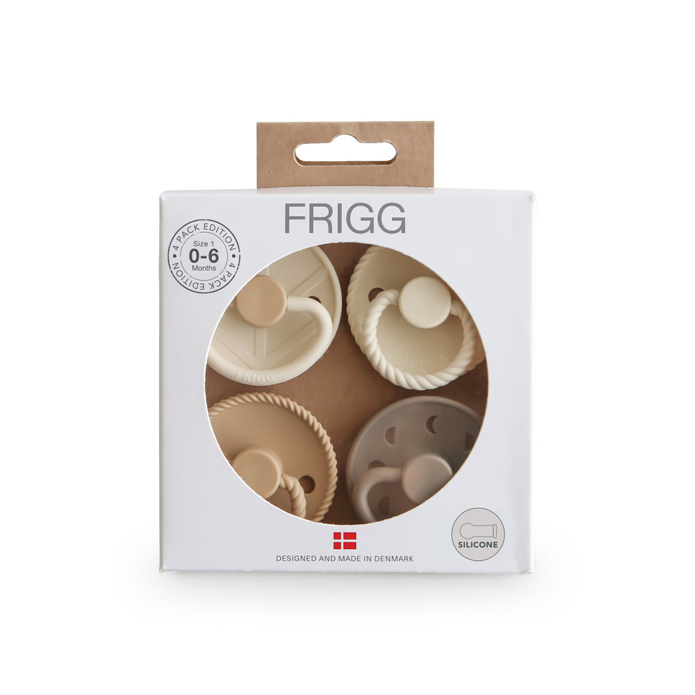 FRIGG 4-Pack Pacifiers - Silicone Size 1 - Crystal Sparkle