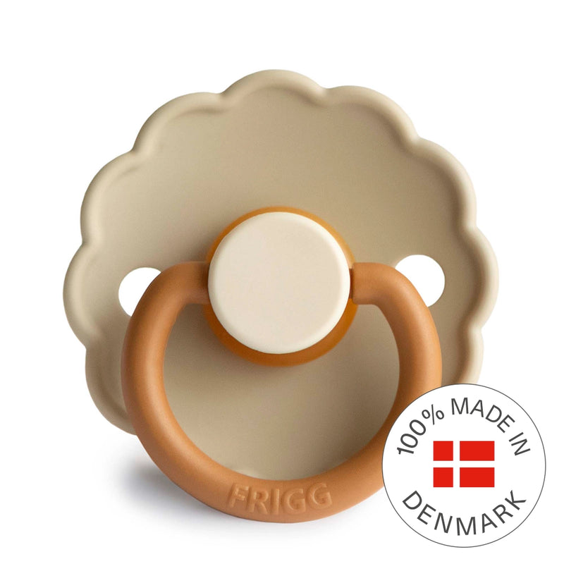 FRIGG Round Pacifier - Daisy Latex Size 1 - Desert