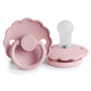 FRIGG Round Pacifier - Daisy Silicone Size 1 - Baby Pink