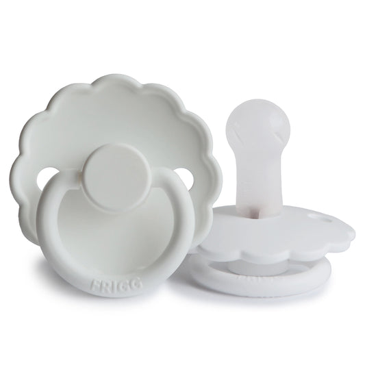 FRIGG Round Pacifier - Daisy Silicone Size 2 - Bright White