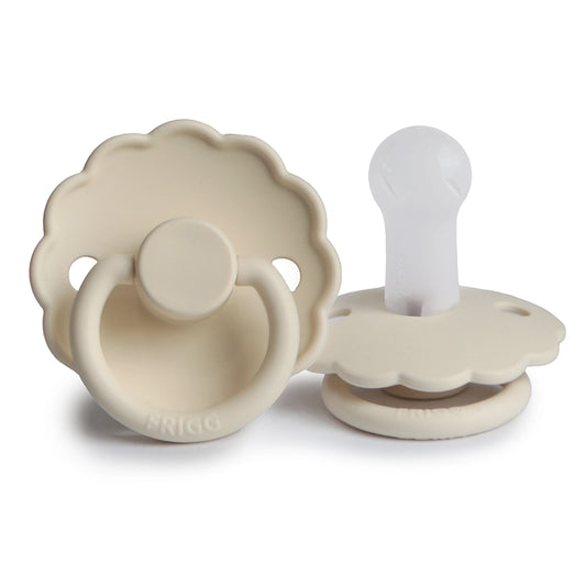FRIGG Round Pacifier - Daisy Silicone Size 2 - Cream
