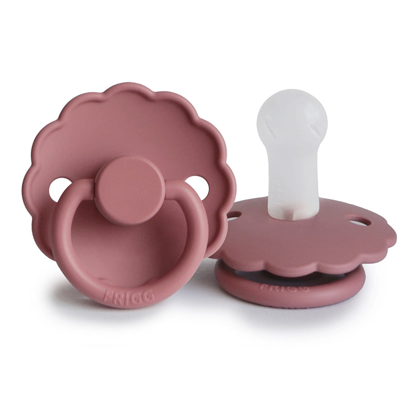 FRIGG Round Pacifier - Daisy Silicone Size 2 - Cedar