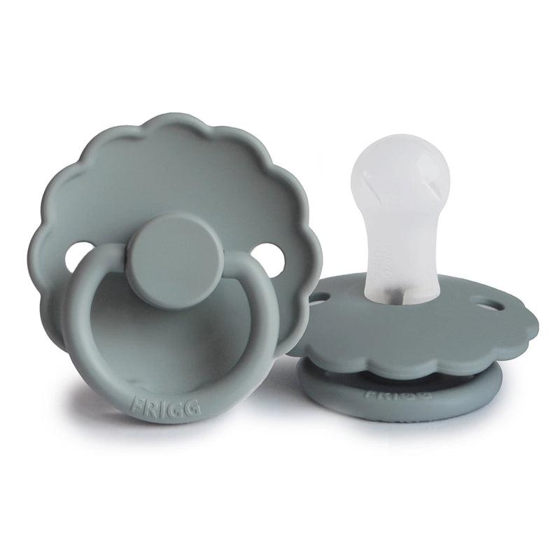FRIGG Round Pacifier - Daisy Silicone Size 1 - French Gray