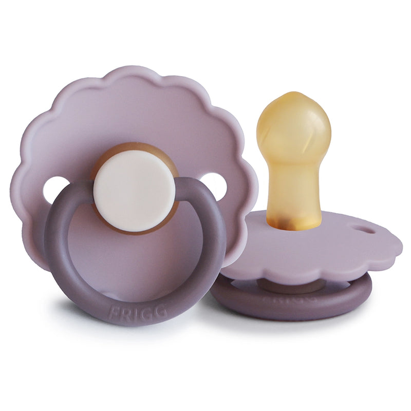 FRIGG Round Pacifier - Daisy Latex Size 1 - Lavender Haze