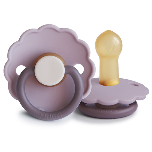 FRIGG Round Pacifier - Daisy Latex Size 2 - Lavender Haze