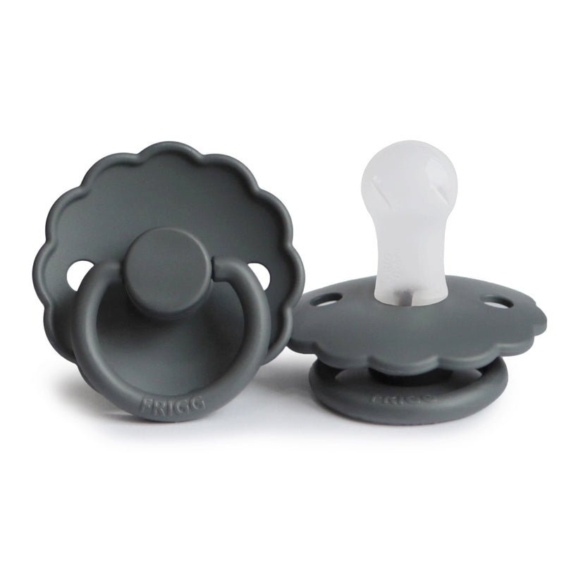 FRIGG Round Pacifier - Daisy Silicone Size 1 - Graphite
