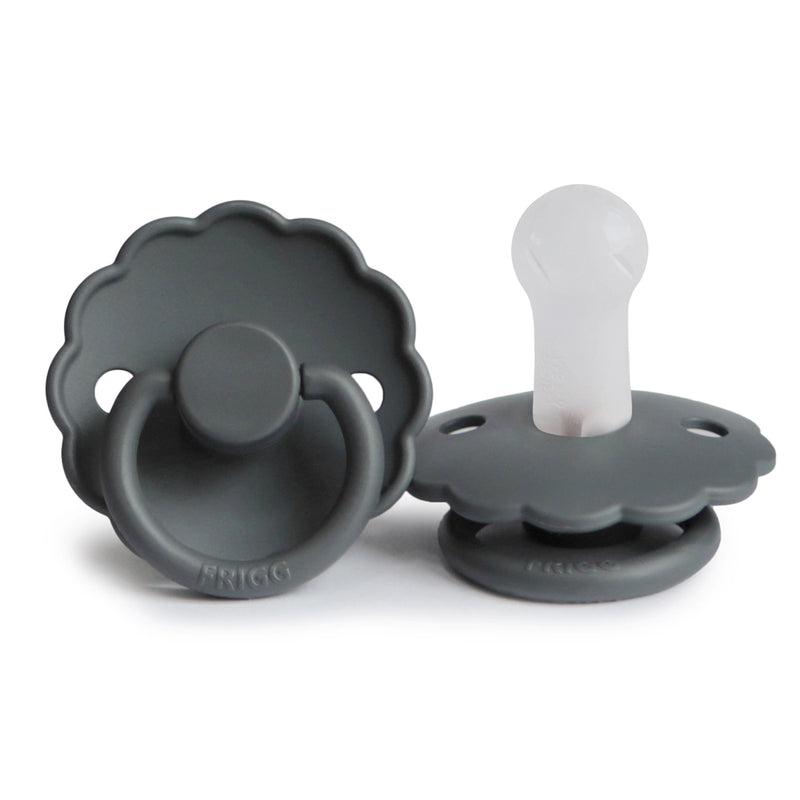 FRIGG Round Pacifier - Daisy Silicone Size 2 - Graphite