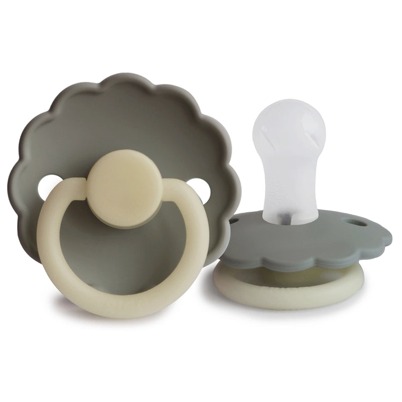 FRIGG Round Pacifier - Daisy Night Silicone Size 1 - Portobello