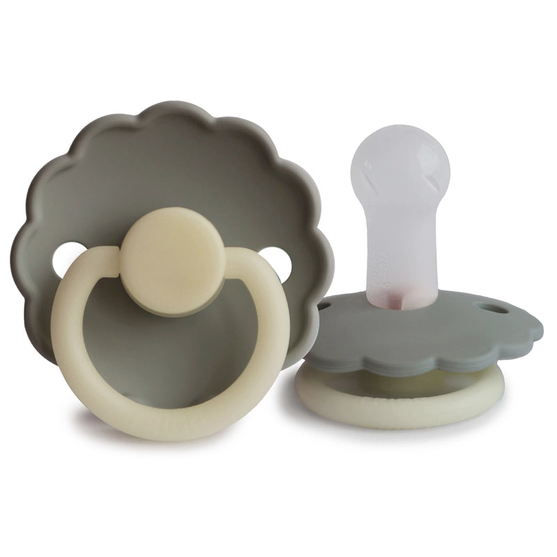 FRIGG Round Pacifier - Daisy Night Silicone Size 2 - Portobello