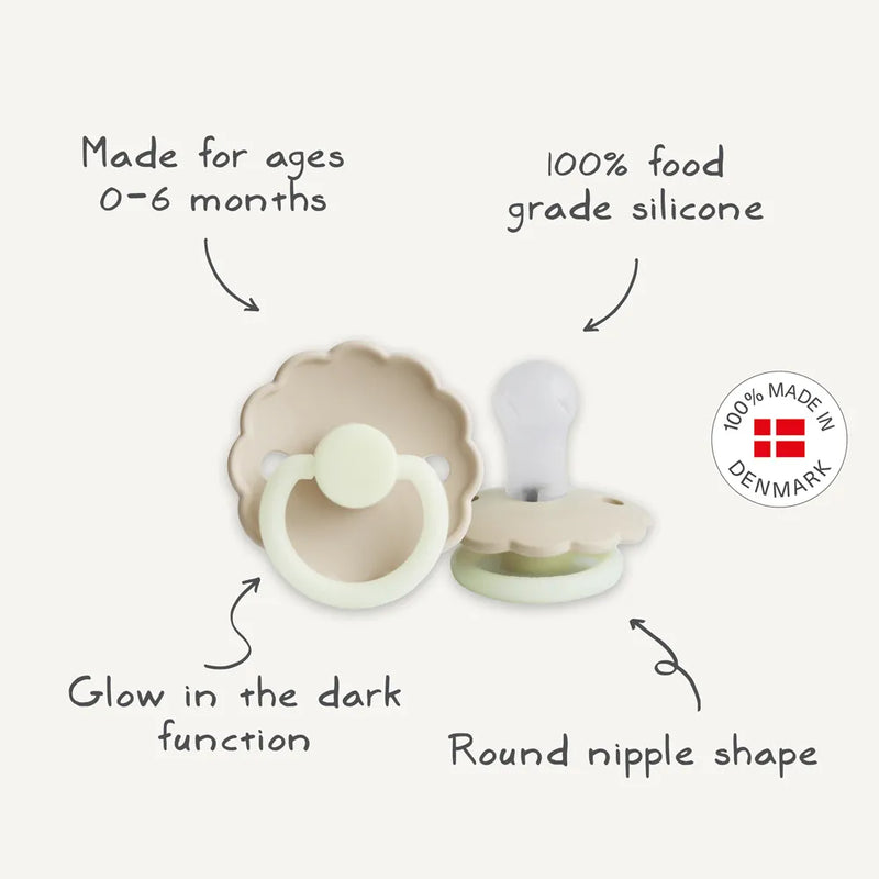 FRIGG 6-Pack Pacifiers - Silicone Size 1 - Blooming Love