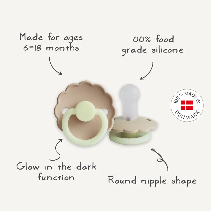 FRIGG 6-Pack Pacifiers - Silicone Size 2 - Cinnamon Charm