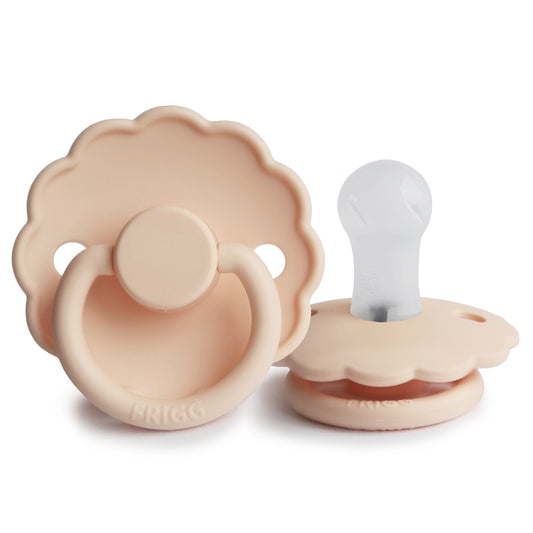 FRIGG Round Pacifier - Daisy Silicone Size 1 - Pink Cream