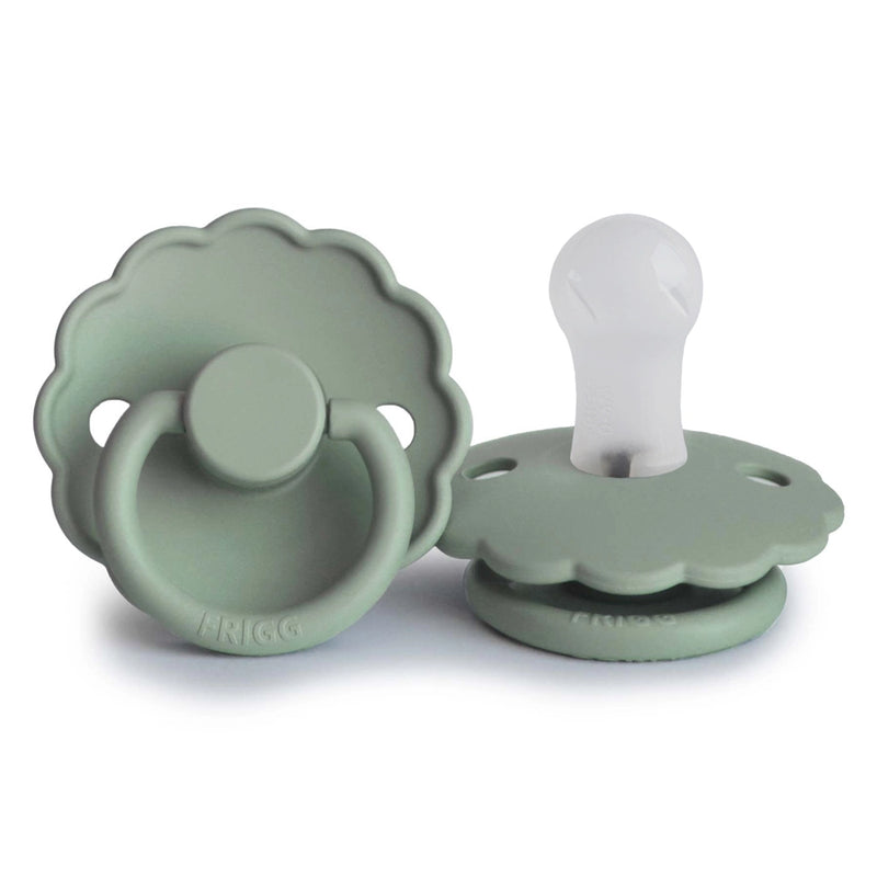 FRIGG Round Pacifier - Daisy Silicone Size 1 - Sage