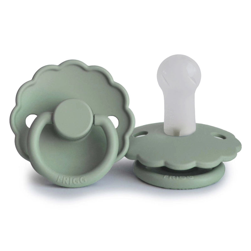 FRIGG Round Pacifier - Daisy Silicone Size 2 - Sage