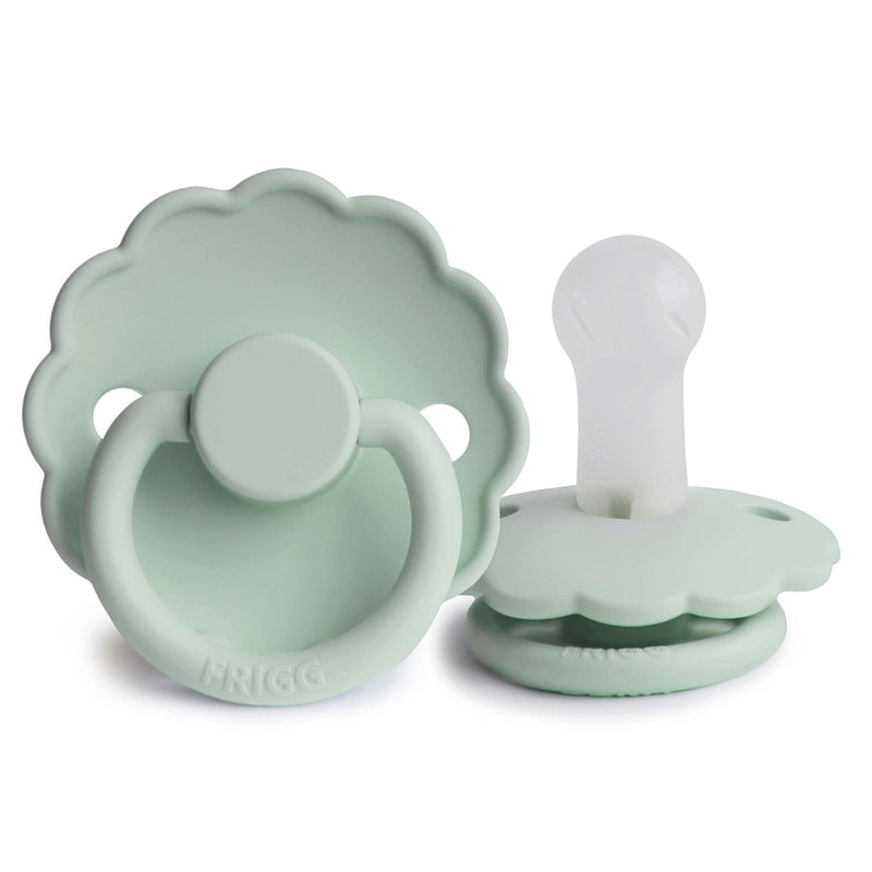 FRIGG Round Pacifier - Daisy Silicone Size 2 - Seafoam