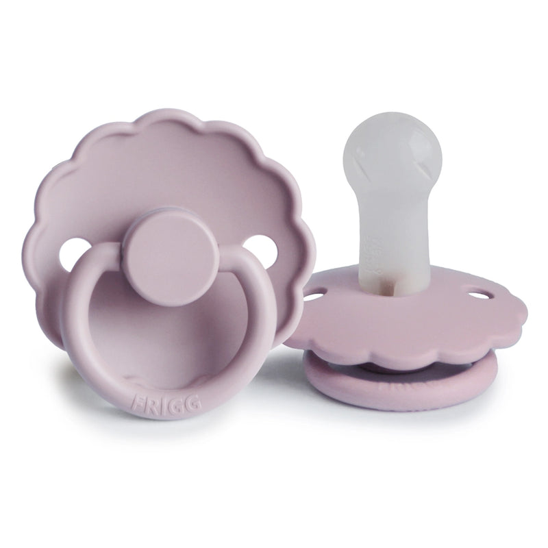 FRIGG Round Pacifier - Daisy Silicone Size 2 - Soft Lilac