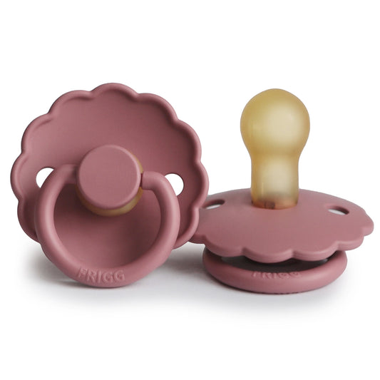 FRIGG Round Pacifier - Daisy Latex Size 1 - Cedar