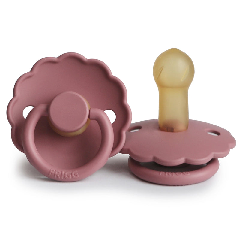 FRIGG Round Pacifier - Daisy Latex Size 2 - Cedar