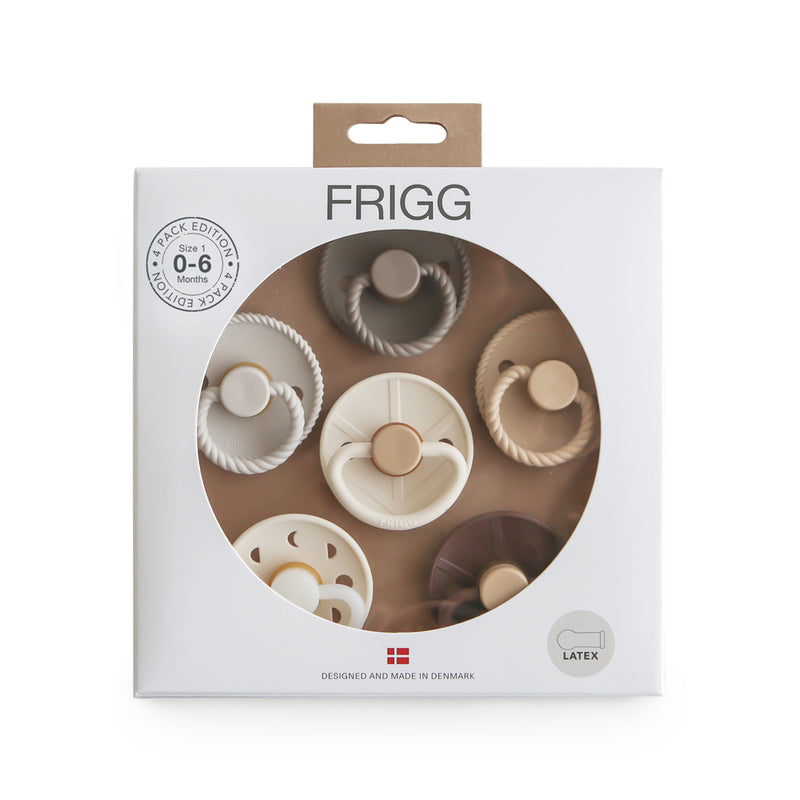 FRIGG 6-Pack Pacifiers - Latex Size 1 - Earthy Wonder