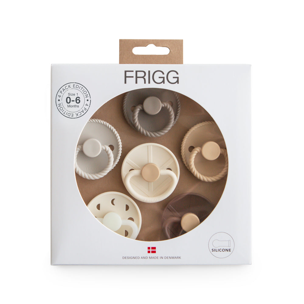 FRIGG 6-Pack Pacifiers - Silicone Size 1 - Earthy Wonder