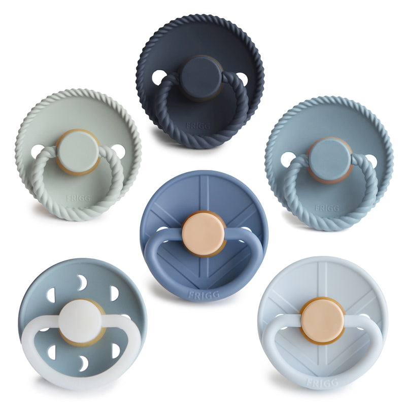 FRIGG 6-Pack Pacifiers - Latex Size 1 - Endless Sea