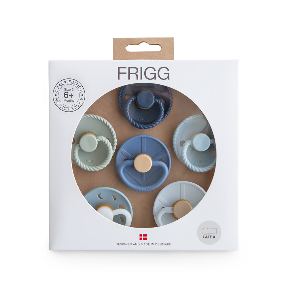 FRIGG 6-Pack Pacifiers - Latex Size 2 - Endless Sea