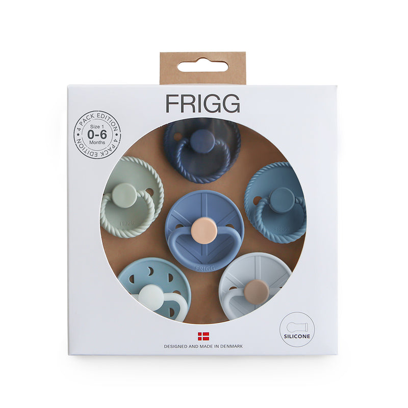 FRIGG 6-Pack Pacifiers - Silicone Size 1 - Endless Sea