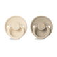 FRIGG Mini Mocha Silicone 2-Pack Vanilla Cream/Cappuccino - Size 2