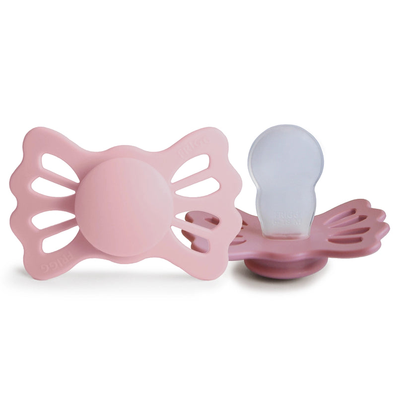 FRIGG Pacifier - Lucky Silicone 2-Pack Size 2 - Cedar/Baby Pink
