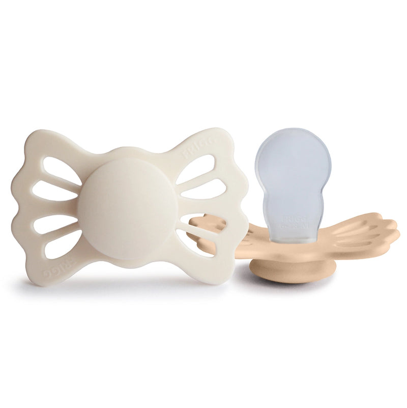 FRIGG Pacifier - Lucky Silicone 2-Pack Size 2 - Cream/Croissant