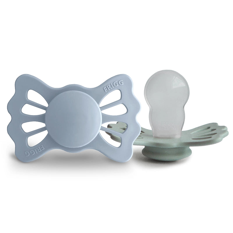 FRIGG Pacifier - Lucky Silicone 2-Pack Size 2 - Sage/Powder Blue