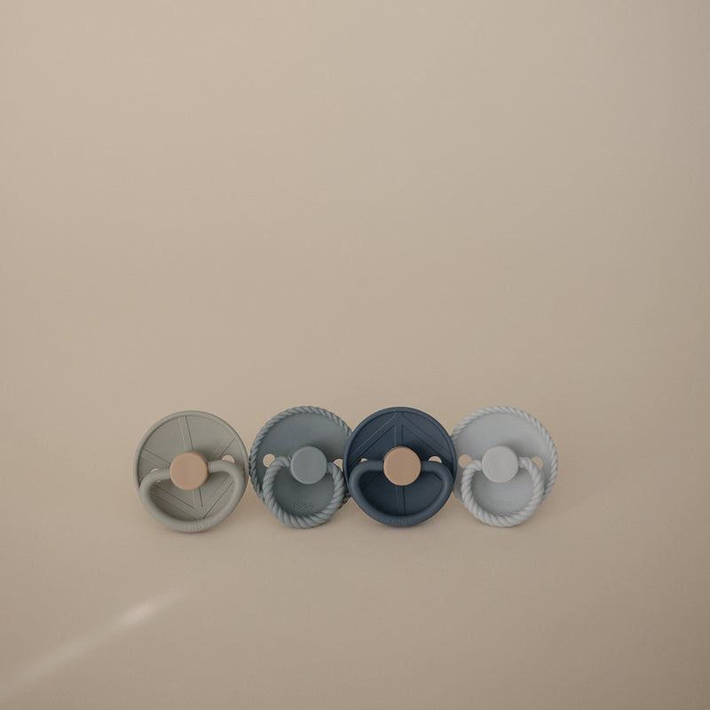 FRIGG 4-Pack Pacifiers - Silicone Size 2 - Skyline Serenity