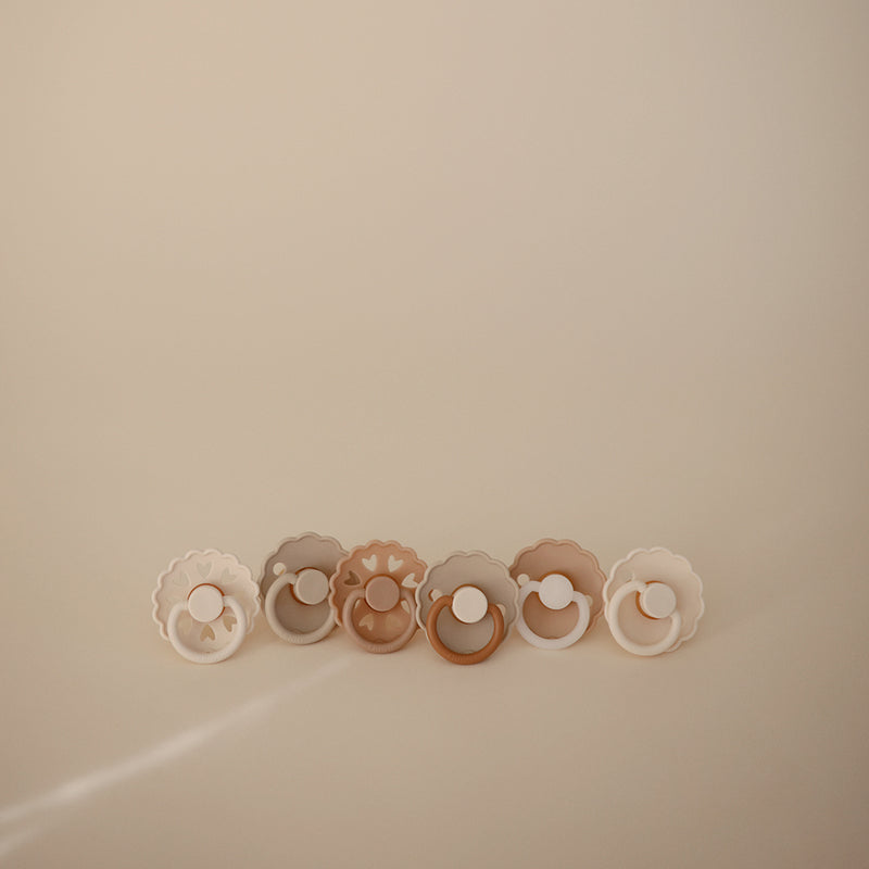 FRIGG 6-Pack Pacifiers - Silicone Size 2 - Cinnamon Charm