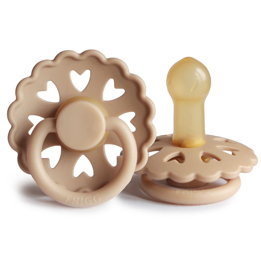 FRIGG Round Pacifier - Fairytale X H.C. Andersen Latex Size 2 - The Emperors New Clothes