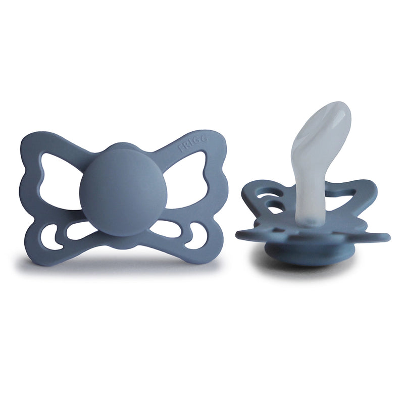 FRIGG Anatomical Pacifier - Butterfly Silicone Size 2 - Slate