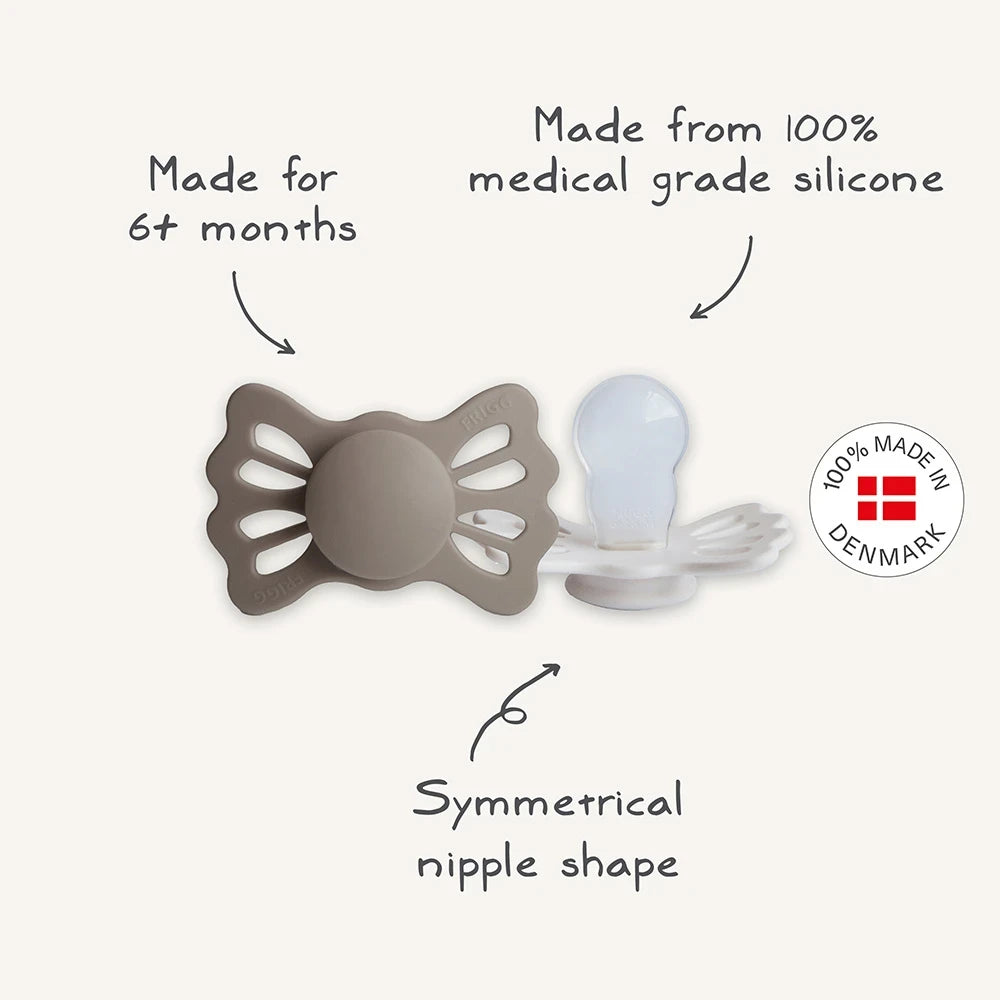 FRIGG Symmetrical Pacifier - Lucky Silicone Size 2 - Silky Satin
