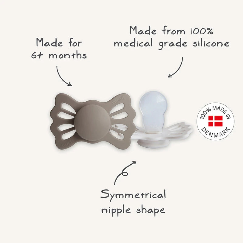 FRIGG Symmetrical Pacifier - Lucky Silicone Size 2 - Cream