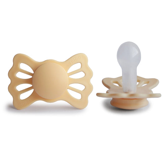 FRIGG Symmetrical Pacifier - Lucky Silicone Size 2 - Pale Daffodil