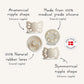FRIGG Baby's First Pacifier - Lot de 4 - Moonlight Sailing - Cream
