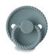 FRIGG Round Pacifier - Rope Silicone Size 2 - Stone Blue