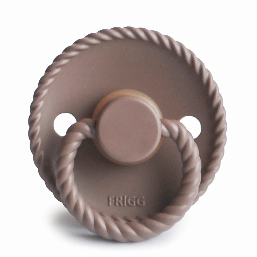 Ciuccio rotondo FRIGG - Corda in lattice taglia 2 - Seppia