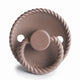 FRIGG Round Pacifier - Rope Silicone Size 1 - Sepia