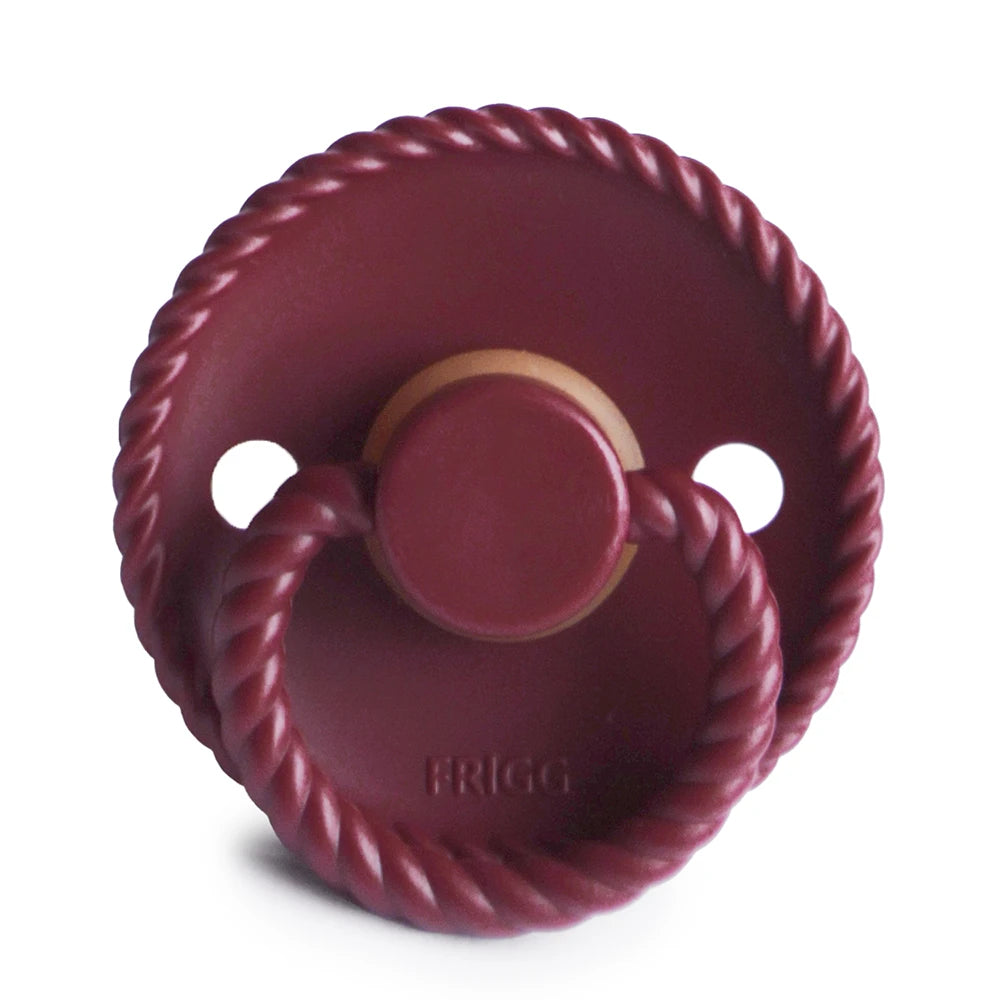Ciuccio rotondo FRIGG - Corda in lattice Taglia 1 - Ciliegia dolce