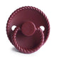 FRIGG Round Pacifier - Rope Silicone Size 1 - Sweet Cherry