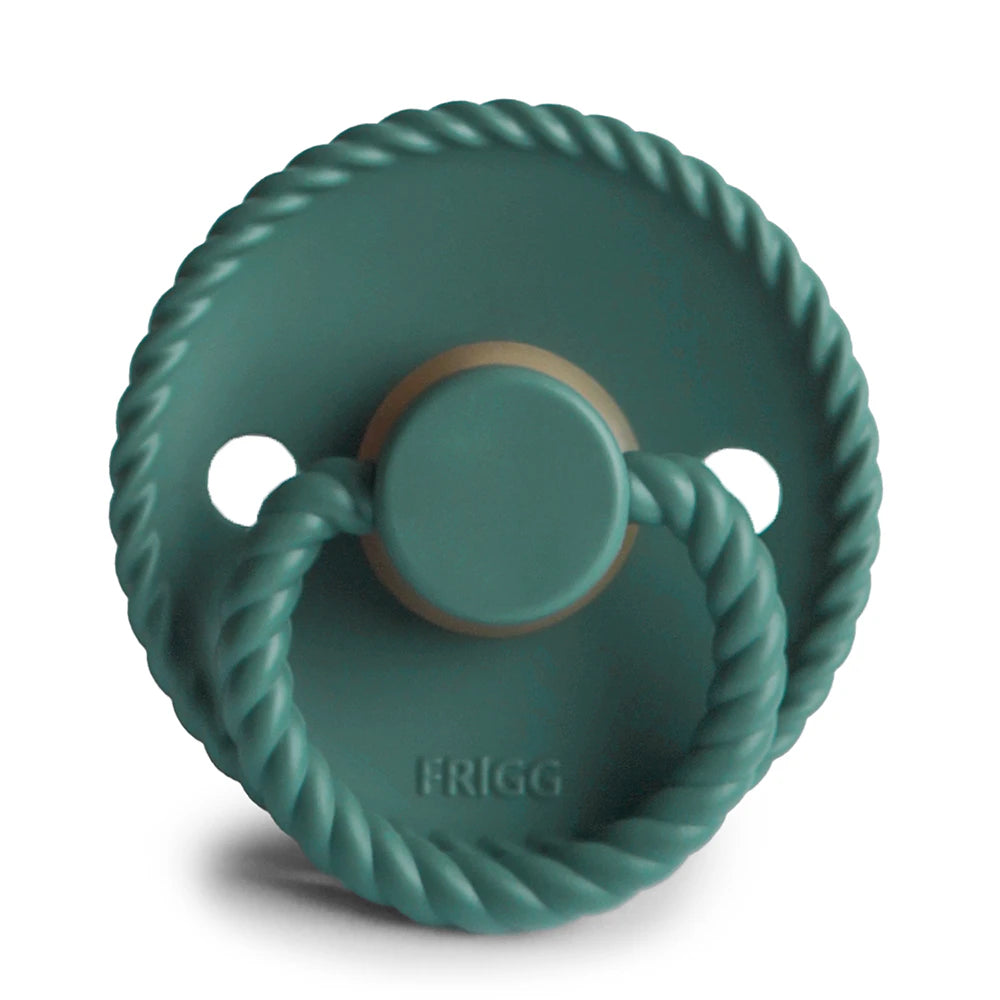 Ciuccio rotondo FRIGG - Corda in lattice - Taglia 1 - Verde vintage
