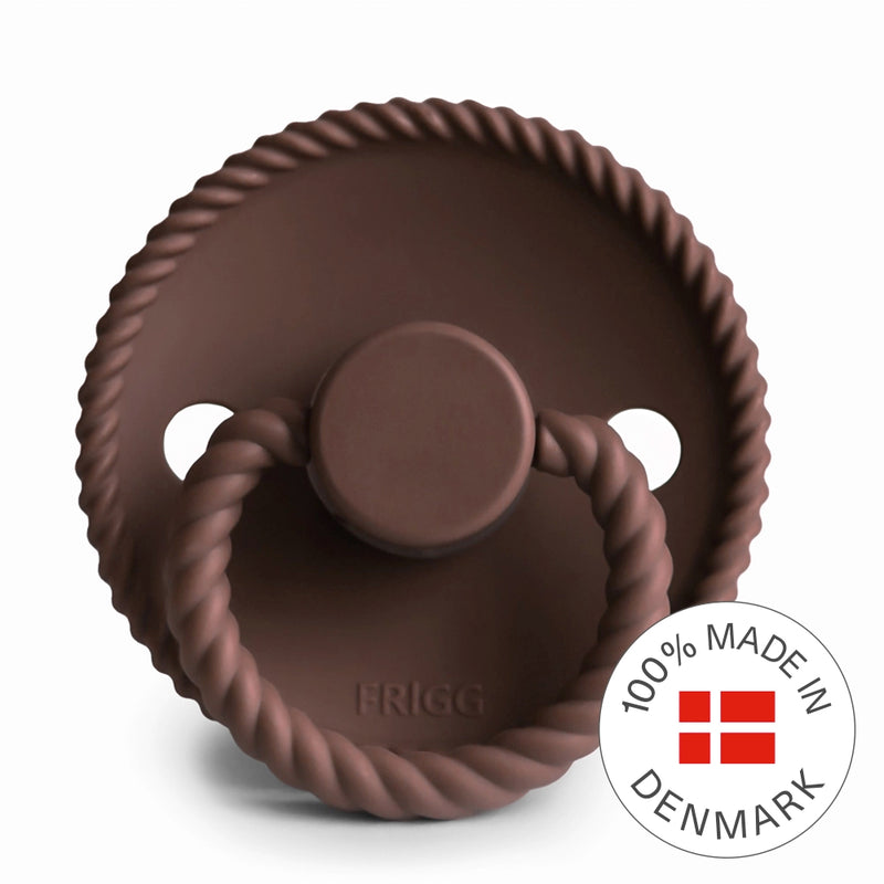 FRIGG Round Pacifier - Rope Silicone Size 1 - Cocoa