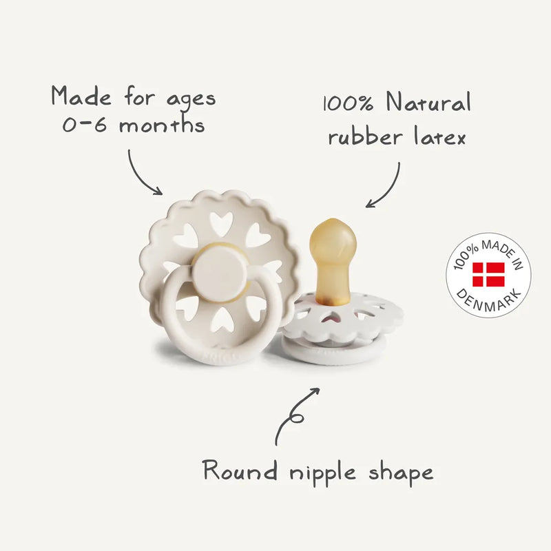 FRIGG 4-Pack Pacifiers - Latex Size 1 - Rosy Romance