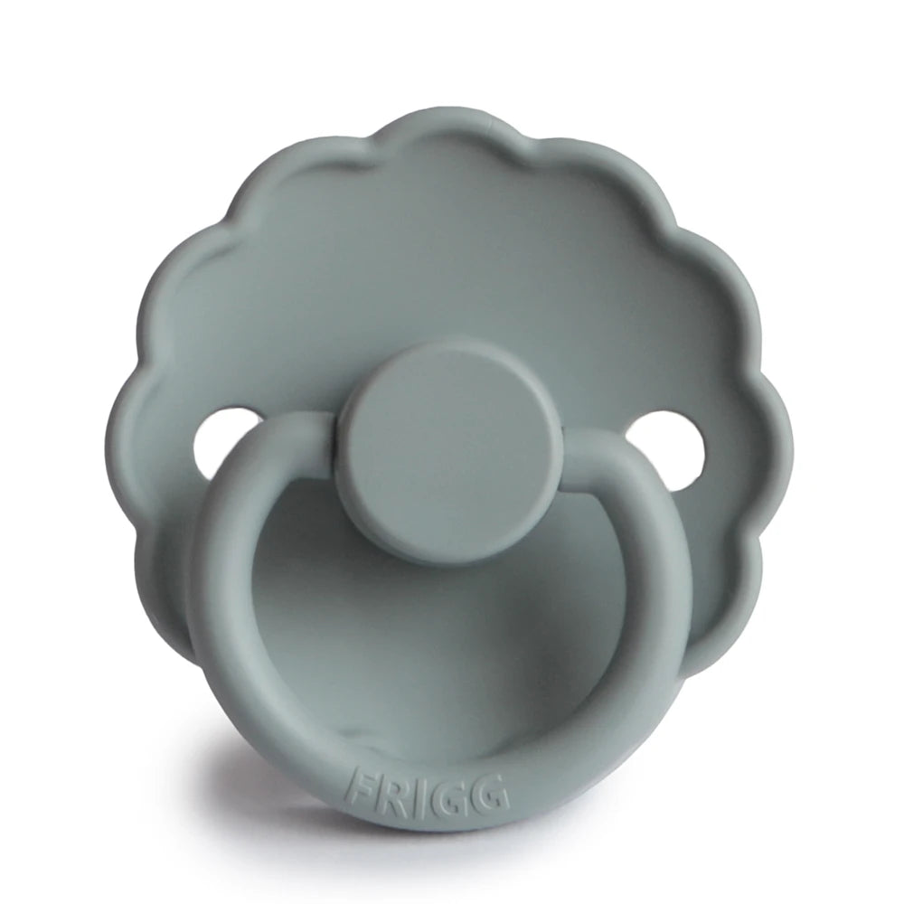 FRIGG Round Pacifier - Daisy Silicone Size 1 - French Gray