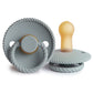 FRIGG Round Pacifier - Rope Latex Size 2 - French Gray