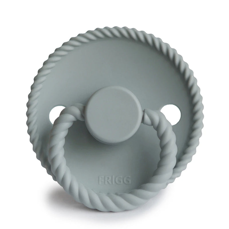 FRIGG Round Pacifier - Rope Silicone Size 1 - French Gray